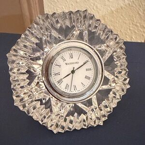 New Waterford Lismore Diamond Clock in Silver